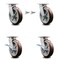 Service Caster 8 Inch Kingpinless Poly on Polyolefin Wheel Caster Swivel Locks 2 Brakes, 2PK SCC-KP30S820-PPUR-BSL-2-SLB-2 - alternate 4